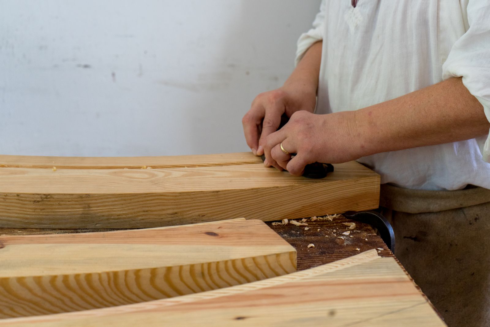 Handarbeit am Werkstück